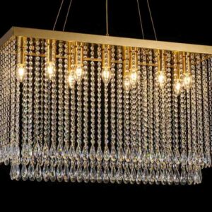 Modern Linear Crystal Chandelier