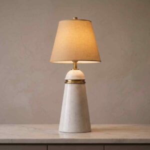 Tapered Cone Marble Table Lamp