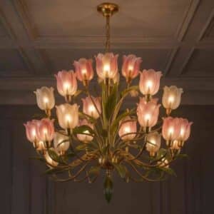 Tulip Radiance Floral Chandelier