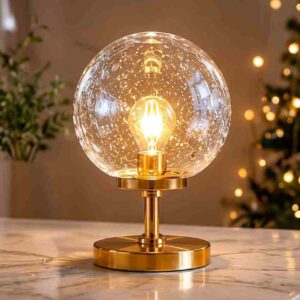 Bubble Globe Glass Table Lamp