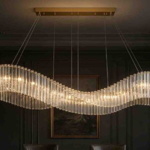 Modern Wave Glass Chandelier