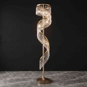 Spiral Glimmer Crystal Chandelier Floor
