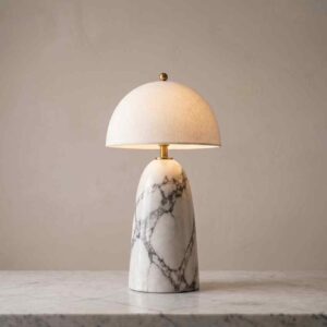Dome Top Marble Table Lamp