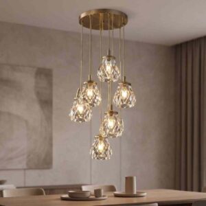 Cluster Crystal Pendant Light