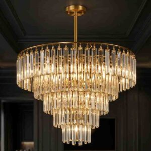 Tiered Glass Chandelier