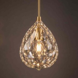 Teardrop Crystal Pendant Light