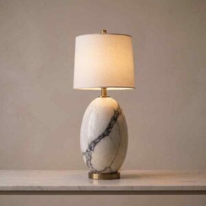 Oval Marble Table Lamp