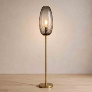 Diamond Cut Glass Floor Lamp