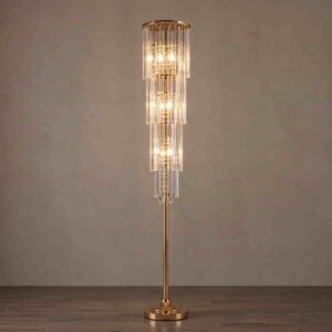 Luxe Tower Chandelier Floor Lamp