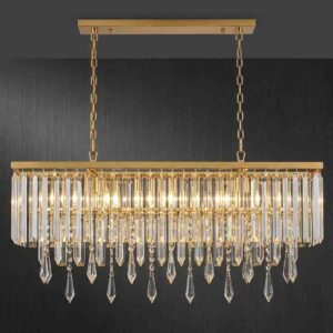 Linear Luxe Crystal Chandelier