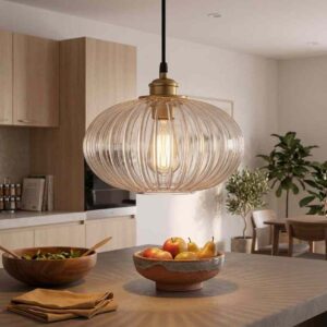 Oval Glass Pendant Light