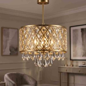 Crystal Drum Pendant Light