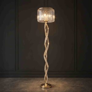 Twisted Luxe Crystal Floor  Lamp