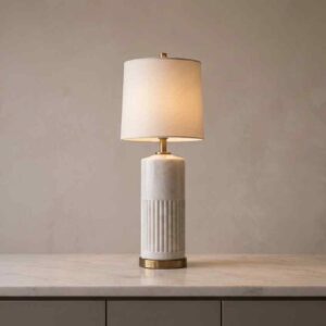 Fluted Marble Table Lamp