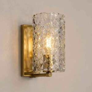 Diamond Cut Glass Wall Light