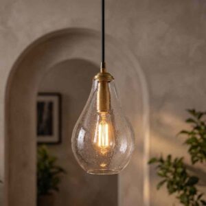 Teardrop Glass Pendant Light