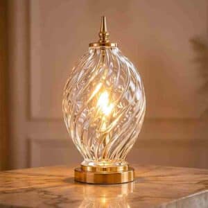 Swirl Glass Table Lamp