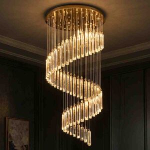 Spiral Glass Chandelier
