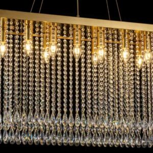 Modern Linear Crystal Chandelier