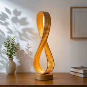 Loop Wave Bamboo Table Lamp