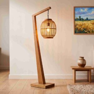 Hanging Wooden Floor Lamp