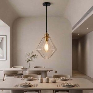 Diamond Glass Pendant Light